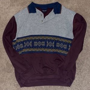 Vintage Aztec Collared long sleeve shirt